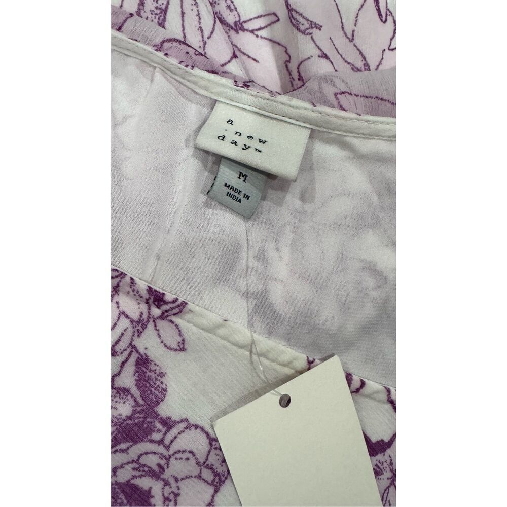 A new day purple‎ flower summer beach dress size medium - Picture 9 of 9